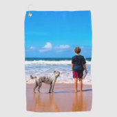 Aangepaste foto Golf handdoek met uw foto's ontwer (Voorkant)