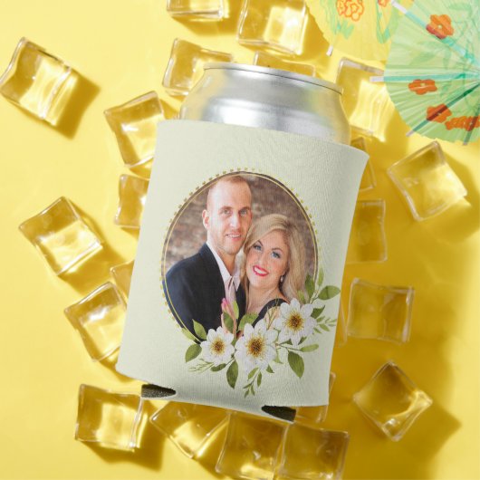 Aangepaste foto Goud Bloemen Lijst Blikjeskoeler (Insitu Zomer)