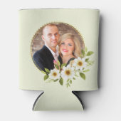 Aangepaste foto Goud Bloemen Lijst Blikjeskoeler (Voorkant)