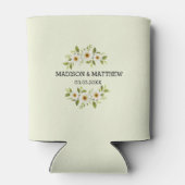 Aangepaste foto Goud Bloemen Lijst Blikjeskoeler (Achterkant)