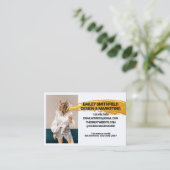 Aangepaste foto-gouden verf visitekaartje (Staand voorkant)