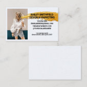 Aangepaste foto-gouden verf visitekaartje (Voorkant / Achterkant)