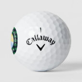 Aangepaste foto Groen Pset Golfer Memorial Golfballen (Logo)