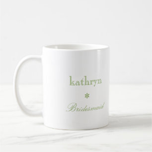 Aangepaste foto groene argyle preppy bridesmaid-ko koffiemok