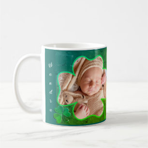 Aangepaste foto Groene St. Patrick's 4Leaf Shamroc Koffiemok