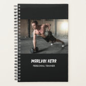 Aangepaste foto gym business grijs planner (Voorkant)
