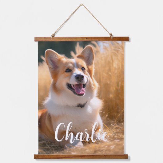 Aangepaste foto hangend wandkleed (Voorkant)