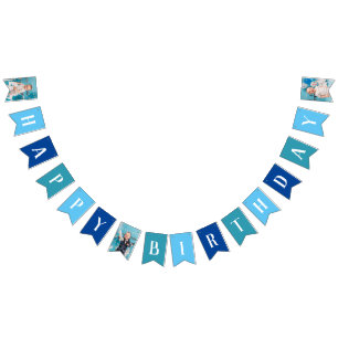 Aangepaste foto Happy Birthday-banner Vlaggetjes