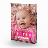 Aangepaste foto Happy Birthday Block (Rechts)
