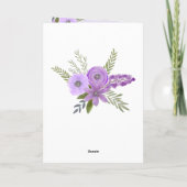 Aangepaste foto "Happy Birthday" Violet Lavender Kaart (Achterkant)