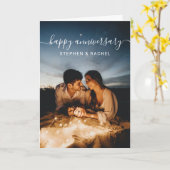 Aangepaste Foto Happy Jubileum Kaart (Gele Bloem)