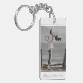 Aangepaste foto Happy Moederdag script baby Sleutelhanger (Voorkant Links)
