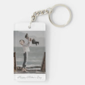 Aangepaste foto Happy Moederdag script baby Sleutelhanger (achterkant)