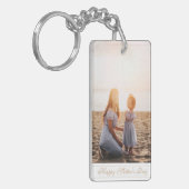 Aangepaste foto Happy Moederdag script Sleutelhanger (Voorkant Links)