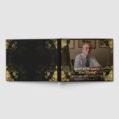 Aangepaste foto Happy Retirement Gold Confetti Gastenboek (Volledig)