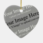 Aangepaste Foto Hart Ornament Sjabloon (Achterkant)