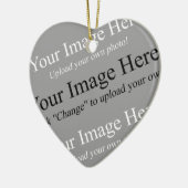 Aangepaste Foto Hart Ornament Sjabloon (Links)