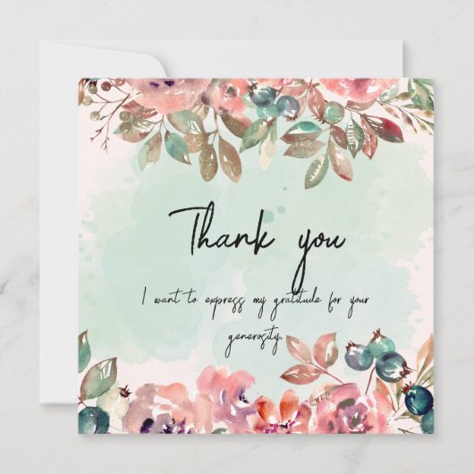 Aangepaste foto Hartelijk dank Bedankkaart (Voorkant)