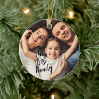 Aangepaste foto Het beste gezin Keramisch Ornament
