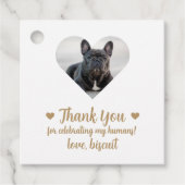 Aangepaste foto Hond bruiloft gunst Labels (Voorkant)