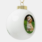 Aangepaste foto hond keramische kerstbal keramische bal ornament (Links)