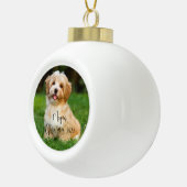 Aangepaste foto hond keramische kerstbal keramische bal ornament (Rechts)