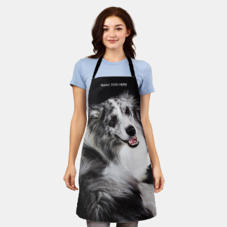 Aangepaste Foto Hond met Naam Schort