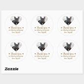 Aangepaste Foto Hond Trouwgunst Stickers (Vel)