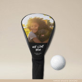 Aangepaste foto Hou van je tekst Golfheadcover