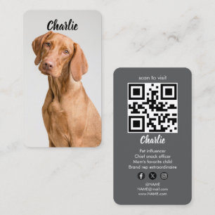 Aangepaste foto huisdier puppy hond sociale media visitekaartje