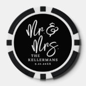 Aangepaste foto-huwelijk poker chips (Voorkant)