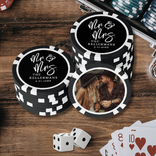 Aangepaste foto-huwelijk poker chips