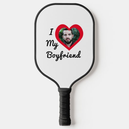 Aangepaste foto Ik hou van mijn vriend Bae op maat Pickleball Paddle (Voorkant)