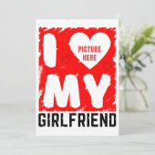 AANGEPASTE FOTO IK HOU VAN MIJN VRIENDIN RELATIE KAART (Staand voorkant)