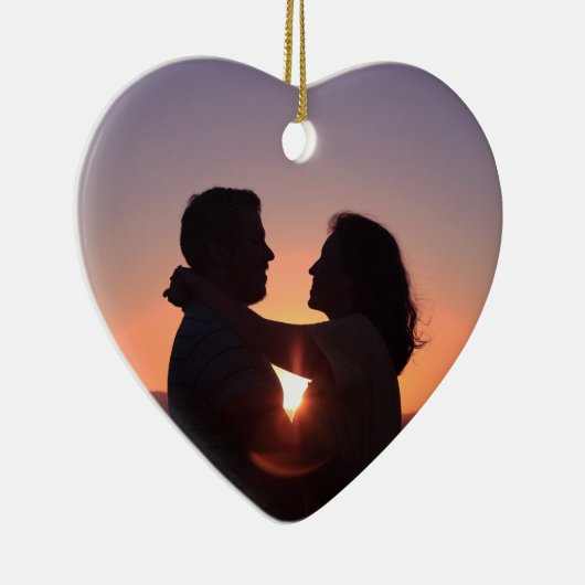 Aangepaste foto-indeling keramisch ornament (Rechts)