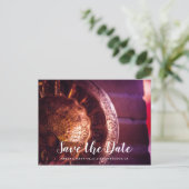 Aangepaste foto Indische bruiloft Opslaan Datum Aankondigingskaart (Staand voorkant)