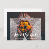 Aangepaste foto Indische bruiloft Opslaan Datum Aankondigingskaart (Voorkant / Achterkant)