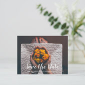 Aangepaste foto Indische bruiloft Opslaan Datum Aankondigingskaart (Staand voorkant)