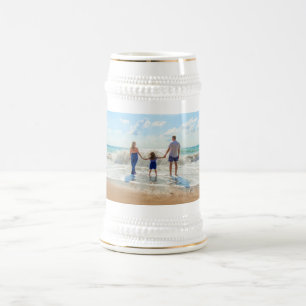 Aangepaste foto-ingang Stein je familiefoto's Gift Bierpul