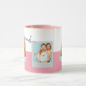 Aangepaste foto-inklage BFF Besties Roze Script Cu Mok (Midden)