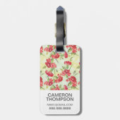 Aangepaste foto-inktpatronen en -vlinders bagagelabel (Achterkant verticaal)