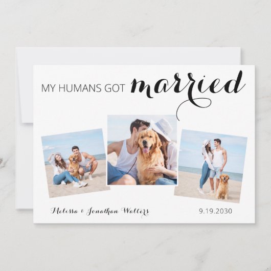 Aangepaste foto-inkuiling Pet Dog Weddenschap Save The Date (Voorkant)
