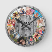 Aangepaste foto-inkuiling Rustic Farmhouse Ronde Klok (Voorkant)