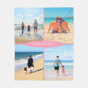 Aangepaste foto-inkuiltekstvullingen fleece deken