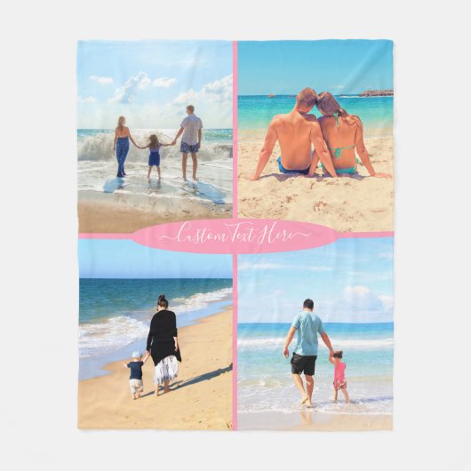 Aangepaste foto-inkuiltekstvullingen fleece deken (Voorkant)