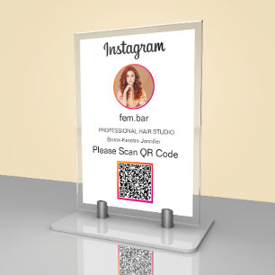 Aangepaste foto   Instagram QR code tabel Kaart