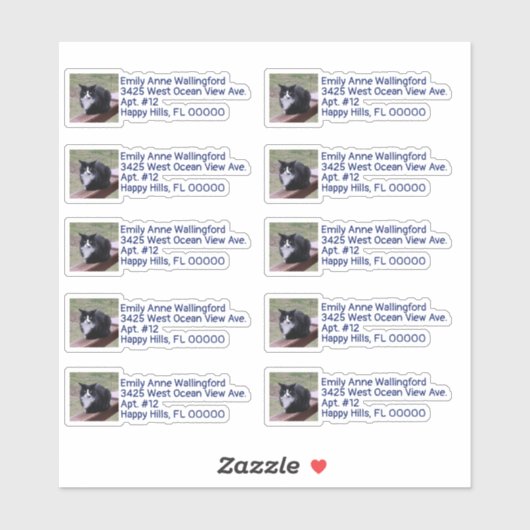 Aangepaste foto-inzending-adreslabels sticker (Vel)