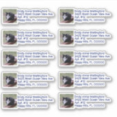 Aangepaste foto-inzending-adreslabels sticker (Voorkant)