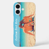 Aangepaste Foto iPhone Case met Tekst (Achterkant)