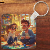 Aangepaste foto & Jaar Bruiloft Jubileum Koppels Sleutelhanger (Achterkant)